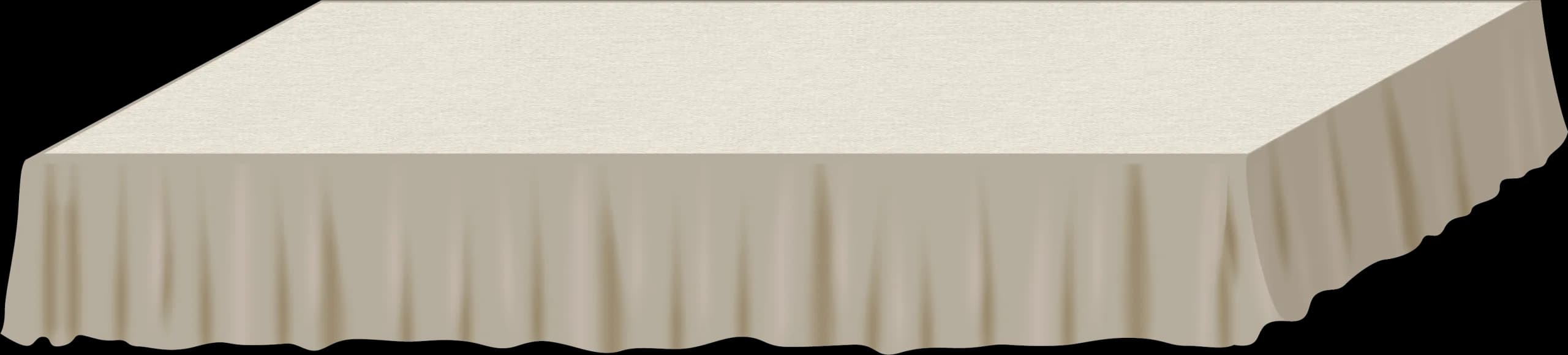 Bed skirt concealing the join between the beds