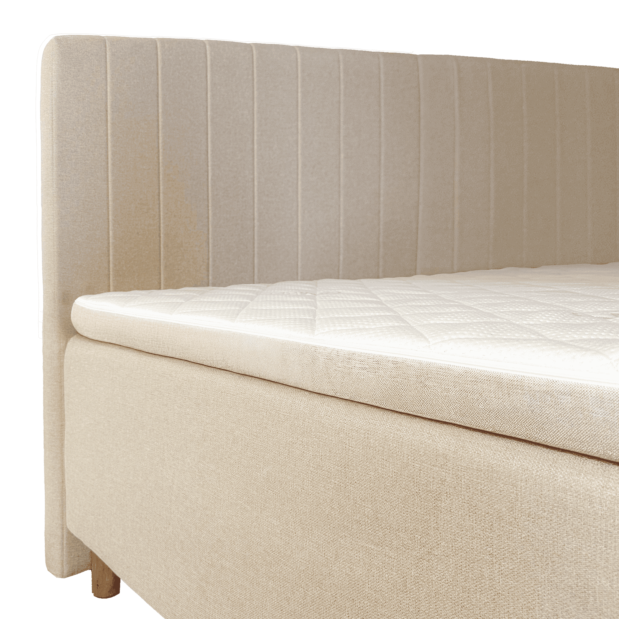 FAMBED® full-width headboard behind a family bed