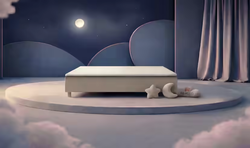 FAMBED family bed in beige, 240 × 210 cm, without headboard