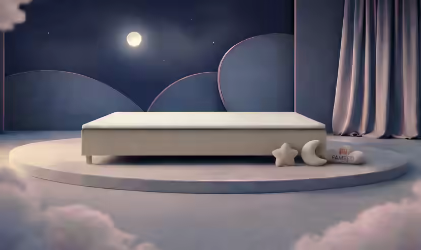 FAMBED family bed in beige, 310 × 210 cm, without headboard