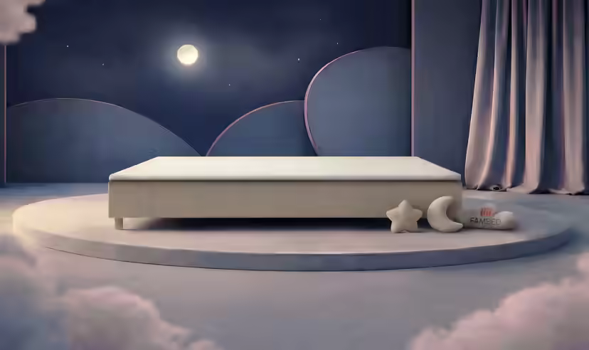 FAMBED family bed in beige, 320 × 200 cm, without headboard