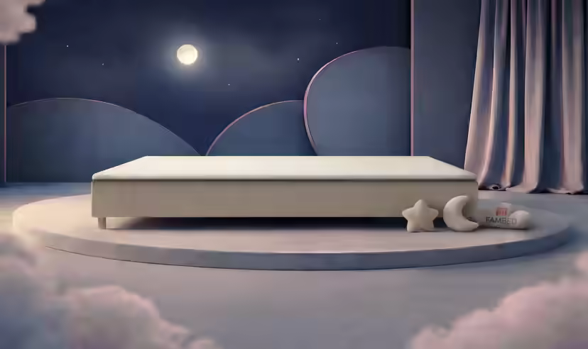 FAMBED family bed in beige, 350 × 200 cm, without headboard