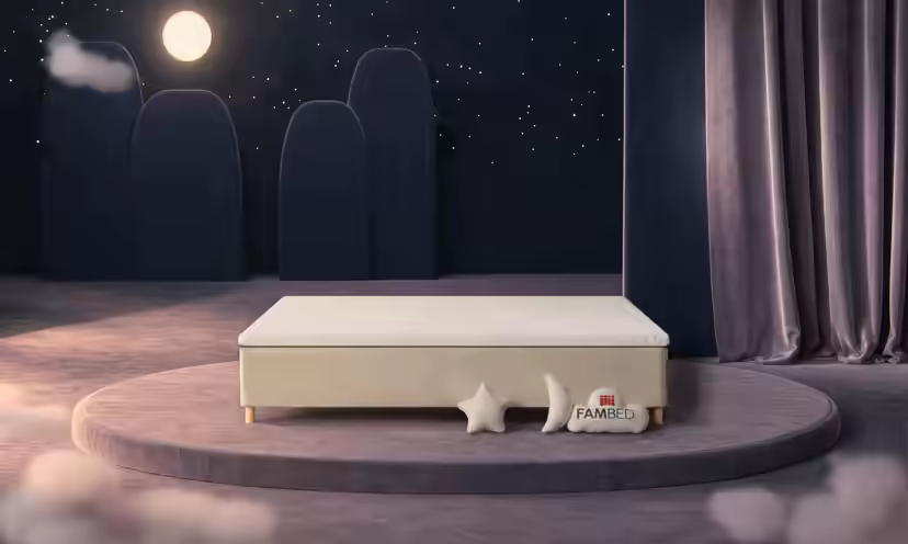 FAMBED family bed in beige, 260 × 210 cm, without headboard