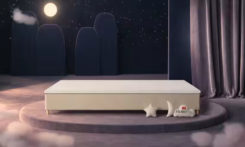 FAMBED family bed in beige, 350 × 210 cm, without headboard