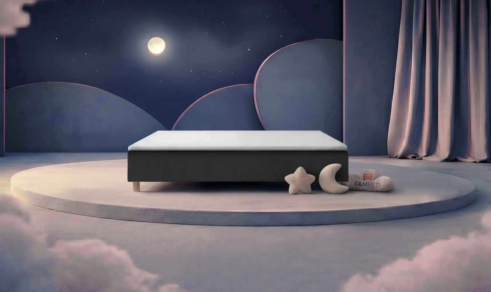 FAMBED family bed Caesar (245 × 200 cm) · Dark grey