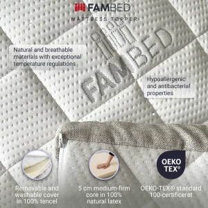 Fambed mattress topper natural latex